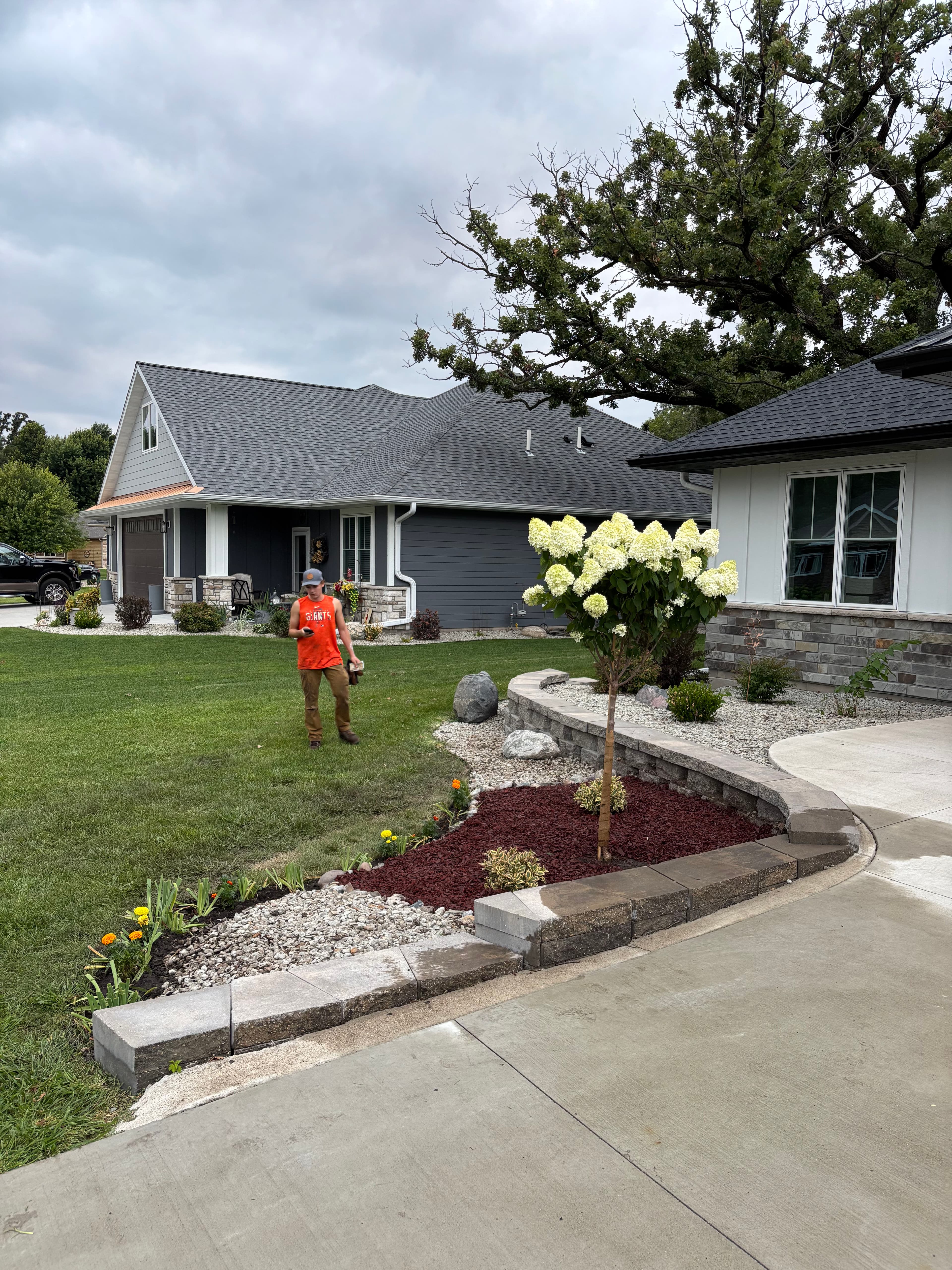 Project Landscaping and Retaining Wall Project in a Beautiful Neighborhood image