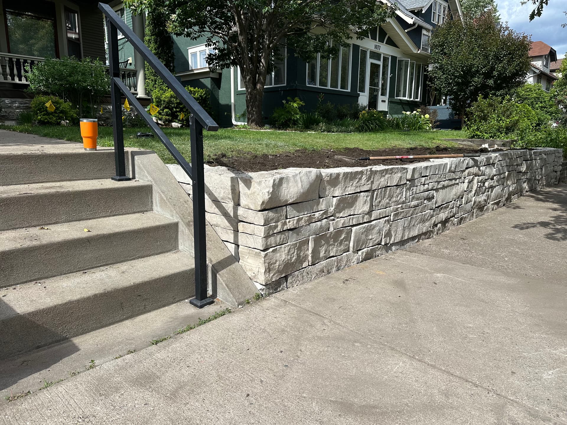 Natural Stone Retaining Wall in Saint Paul and Patio Extensions on Lake Minnetonka image