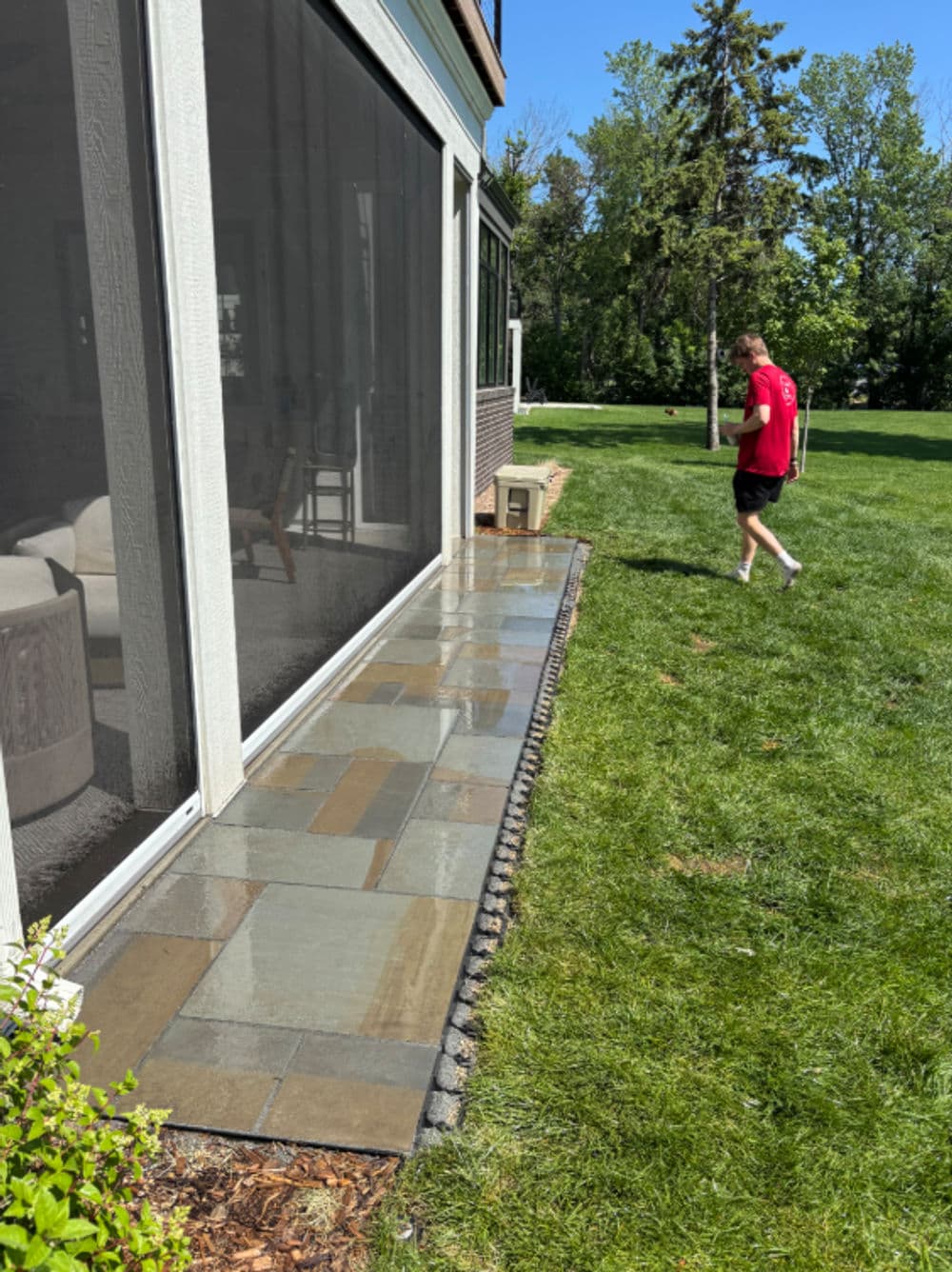 Paver Patio Install Near Lake Minnetonka LRT Regional Trail